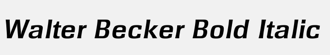 Walter Becker Bold Italic